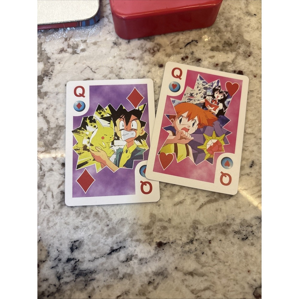 Vintage Pokemon Playing Cards Tin 1999 Nintendo Bicycle Pikachu 54 Cards - Picture 8 of 16